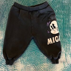 Disney Black Joggers with Mickey Graphic